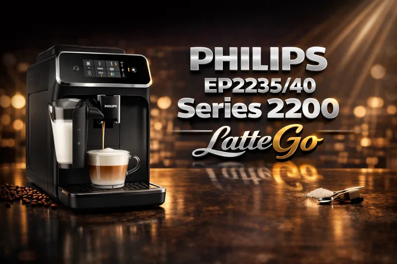 Reseña, análisis, venta y opinión Máquina de café espresso totalmente automática Philips EP223540 Series 2200 LatteGo