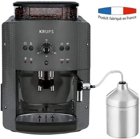 KRUPS YY4451FD - Cafetera automática con molino de granos Essential con espumador de leche