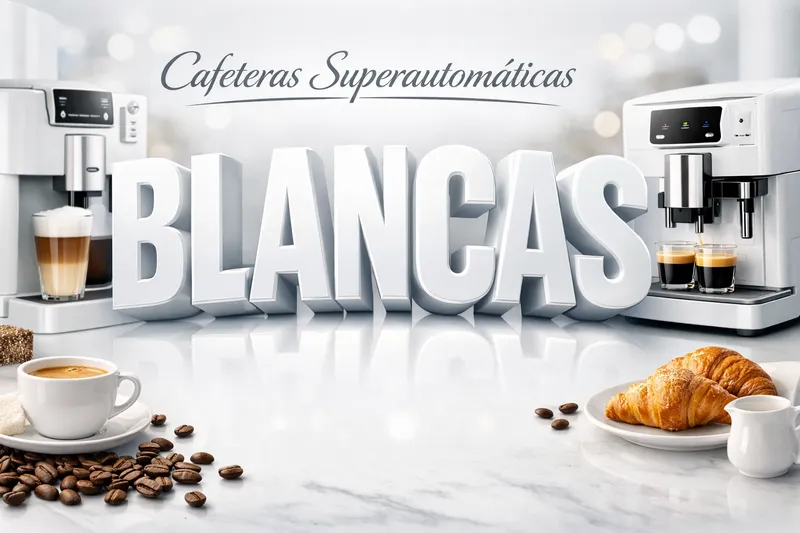 cafetera superautomatica blanca