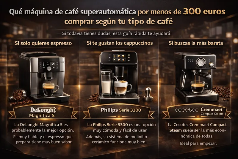 mejor cafetera súper automática por menos de 300 euros