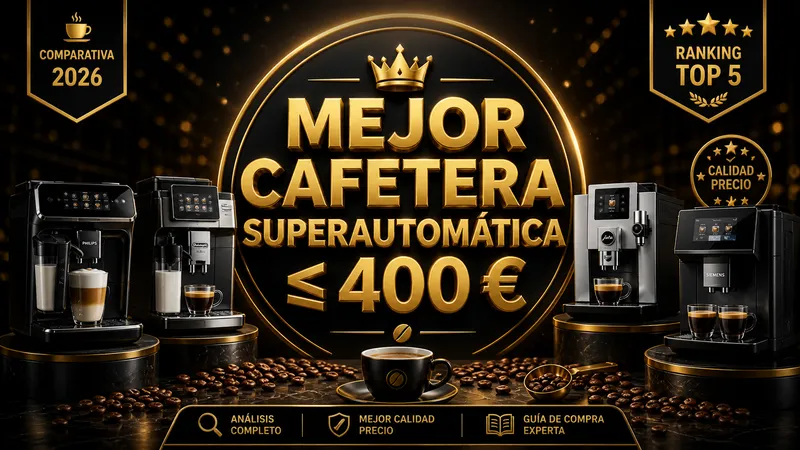 Mejores cafeteras superautomaticas por menos de 400 euros