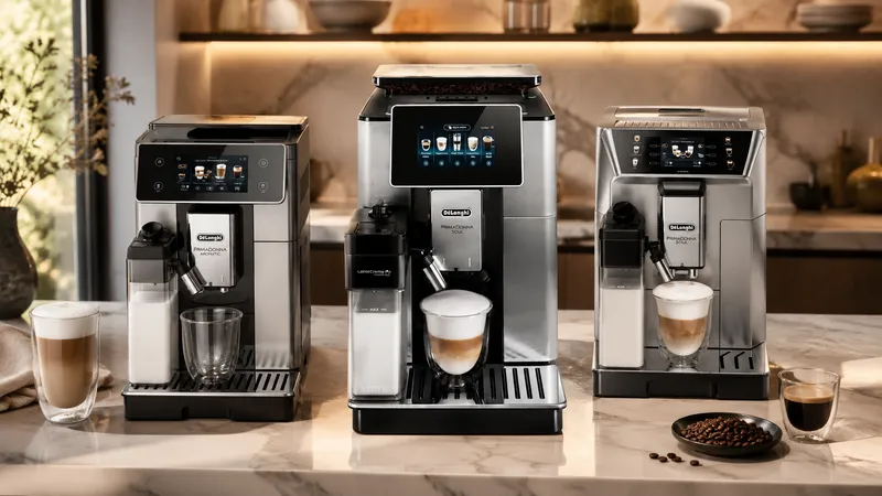 Cafeteras superautomáticas De’Longhi PrimaDonna en una cocina elegante