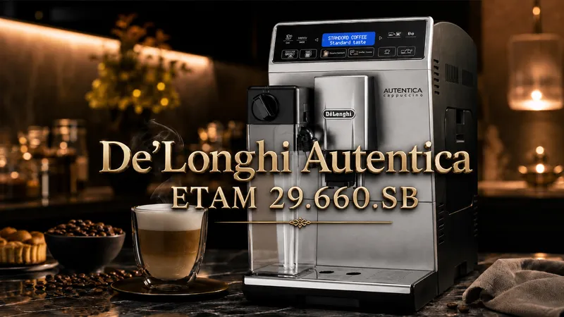 Cafetera superautomática De'Longhi Autentica ETAM 29.660.SB con sistema LatteCrema