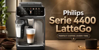 Philips Serie 4400 LatteGo, cafetera superautomática con sistema LatteGo y bebidas automáticas