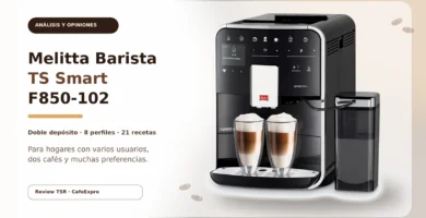 Melitta Barista TS Smart F850-102 con depósito de leche y dos bebidas